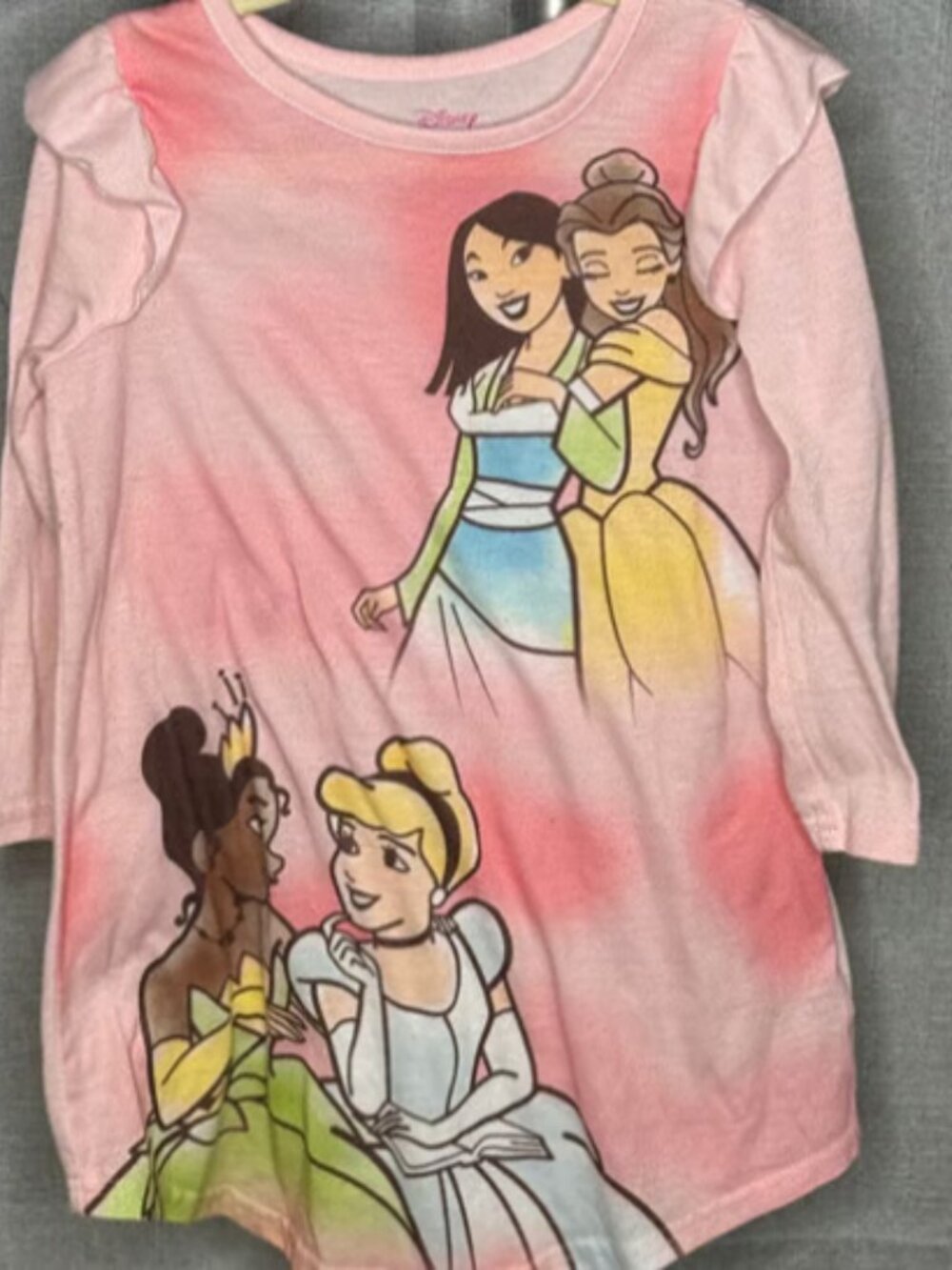 Disney Princess - Girls Long Sleeve Night Gown - Size XS / 4/5